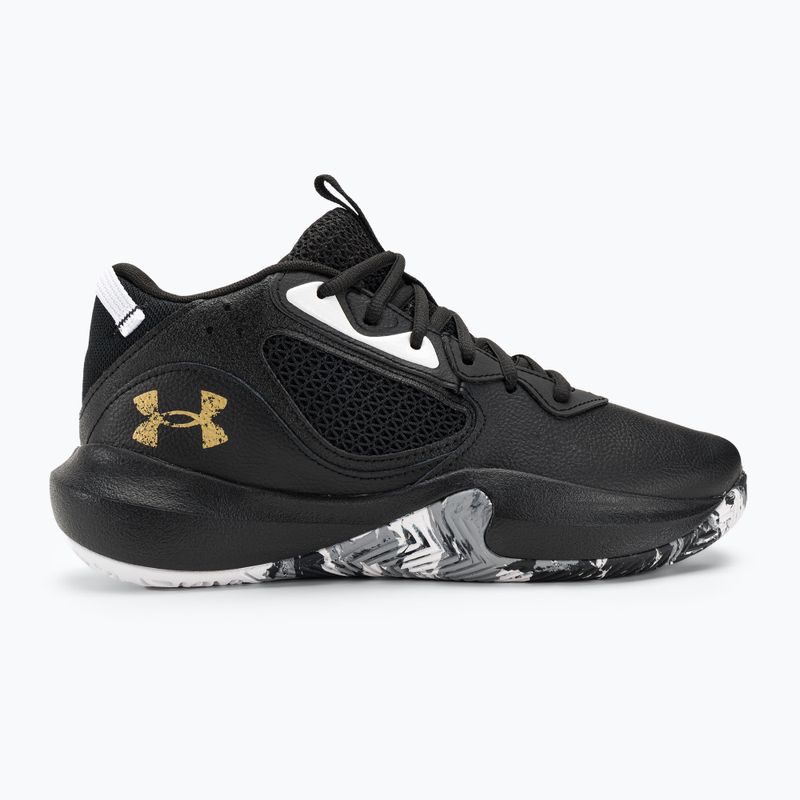 Under Armour Lockdown 6 Basketball Schuhe schwarz/schwarz/metallic gold 2