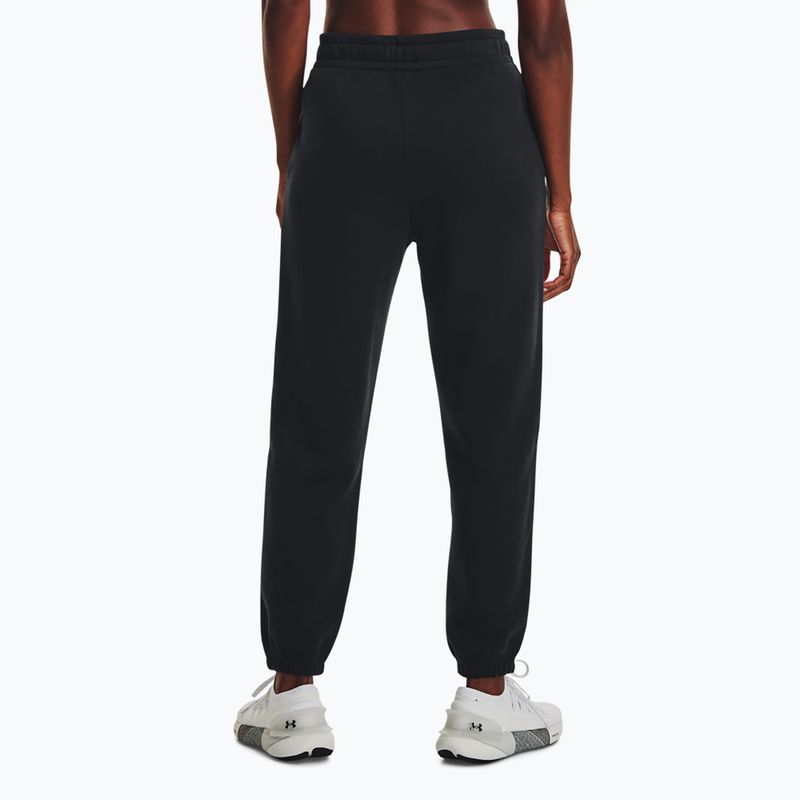 Under Armour Essential Fleece Jogger schwarz/weiß Damen Trainingshose 3