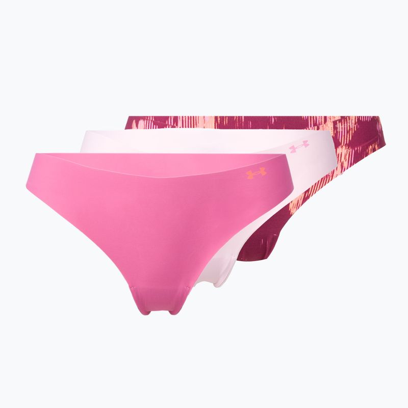 Unter Armour Frauen nahtlose Höschen Ps Thong 3er-Pack rosa 1325617-669