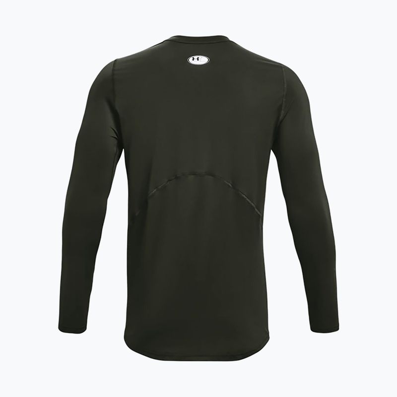 Herren Under Armour HeatGear Armour Fitted grünes Trainingsshirt 1361506 2