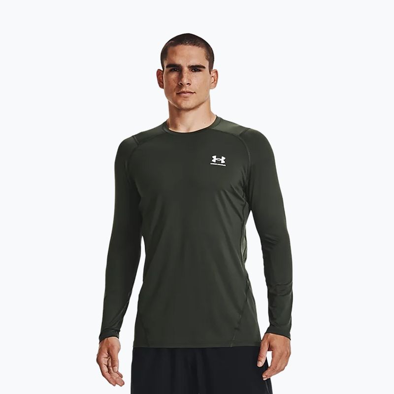 Herren Under Armour HeatGear Armour Fitted grünes Trainingsshirt 1361506 3