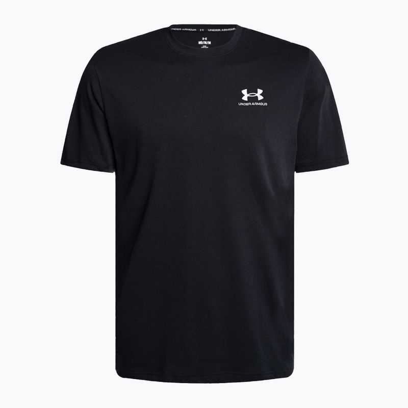 Men's Under Armour Logo Emb Heavyweight T-Shirt schwarz/weiß 5