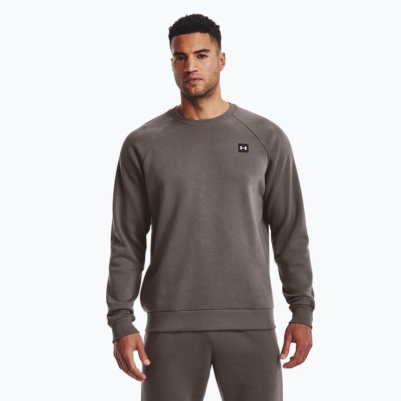 Herren Under Armour Rival Fleece Crew Sweatshirt braun