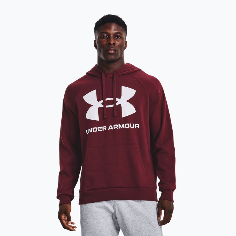 Herren Under Armour Rival Fleece Big Logo HD kastanienrot Sweatshirt