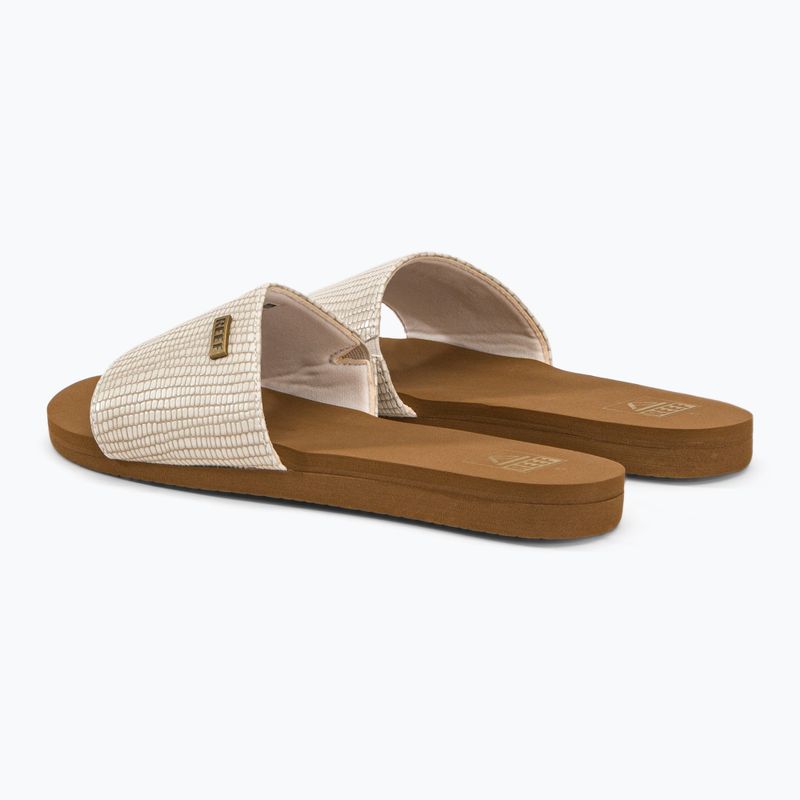 Pantoletten Damen REEF Bliss Nights Slide weiß-braun CJ256