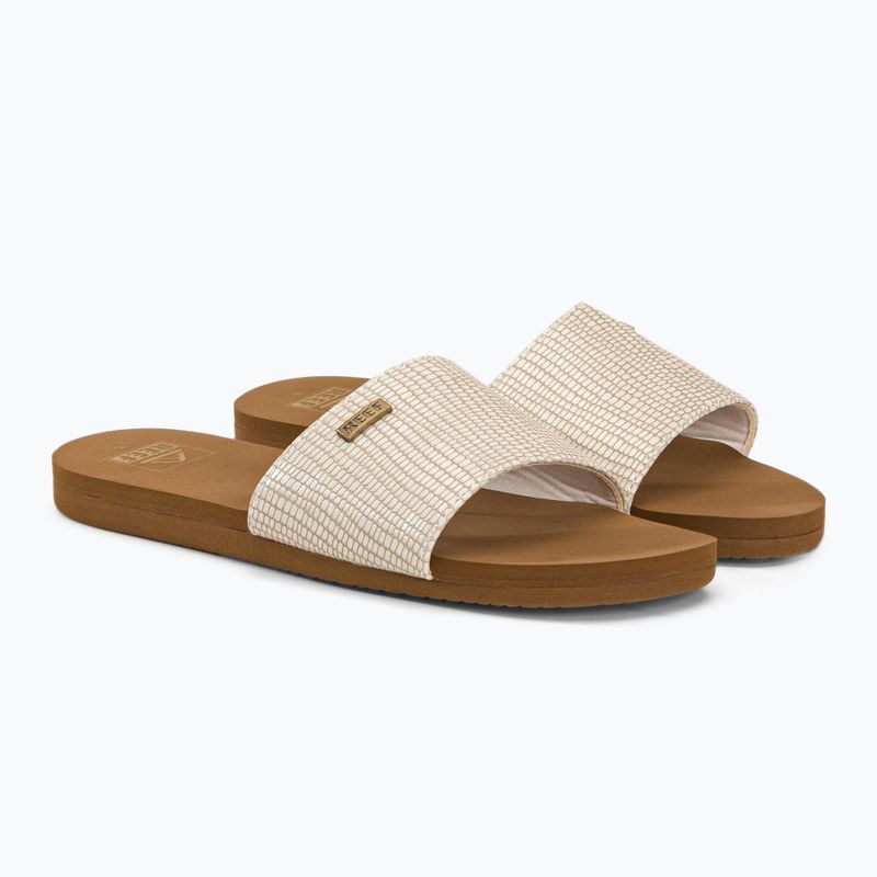 Pantoletten Damen REEF Bliss Nights Slide weiß-braun CJ256