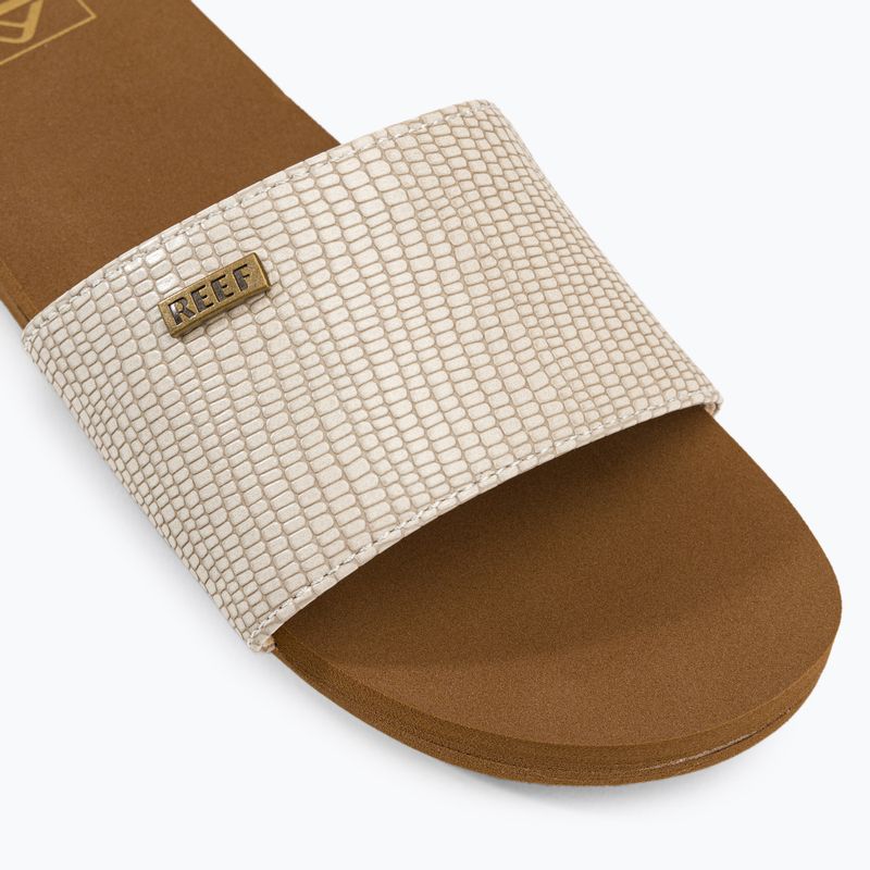 Pantoletten Damen REEF Bliss Nights Slide weiß-braun CJ256