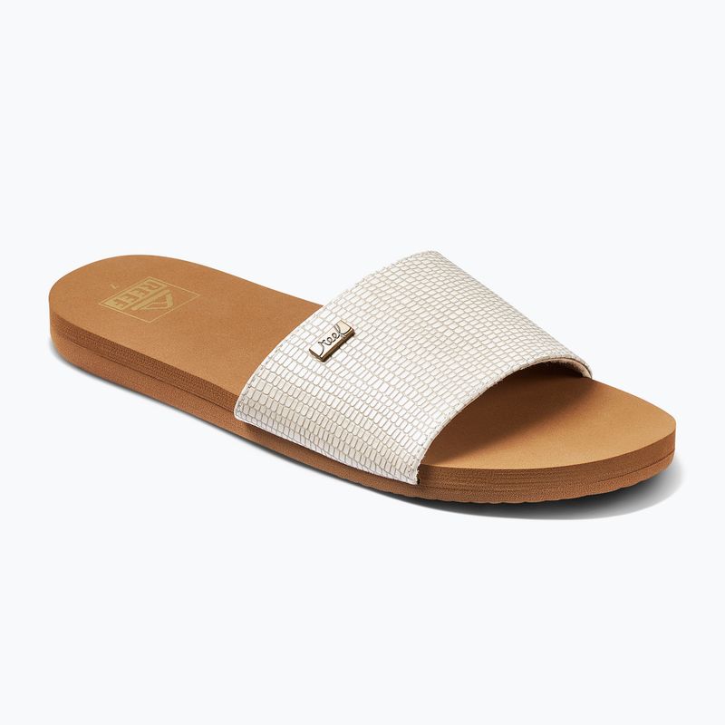 Pantoletten Damen REEF Bliss Nights Slide weiß-braun CJ256