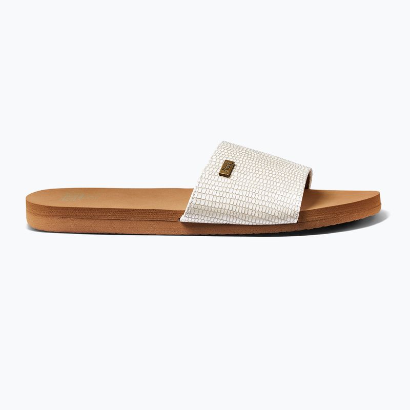 Pantoletten Damen REEF Bliss Nights Slide weiß-braun CJ256