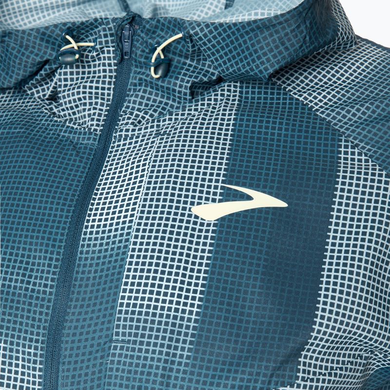 Brooks Canopy Laufjacke für Männer Indigo Rush/Altitude Print 3