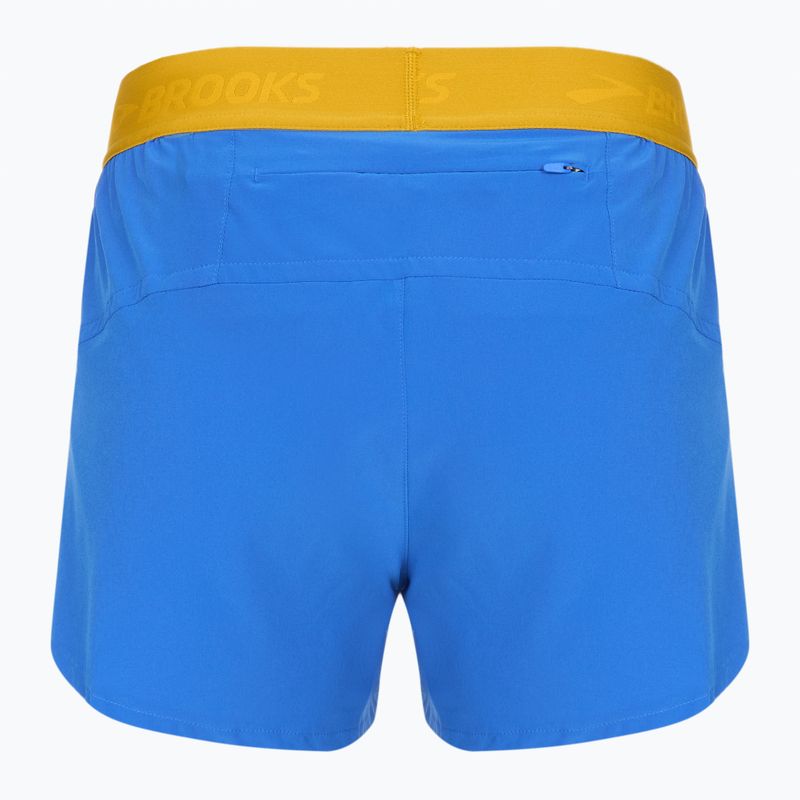 Brooks Chaser 3" Damen Laufshorts blau/goldene Stunde 2