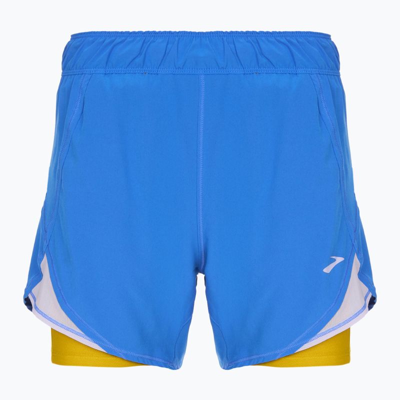 Brooks Chaser 5" 2-In-1 Damen Laufshorts blau/goldene Stunde