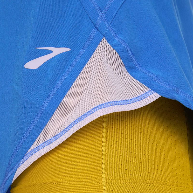 Brooks Chaser 5" 2-In-1 Damen Laufshorts blau/goldene Stunde 4