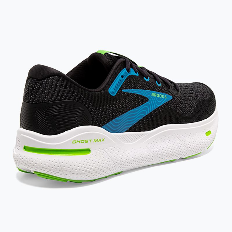 Brooks Ghost Max Herren Laufschuhe schwarz/atomic blau/jasmin 10