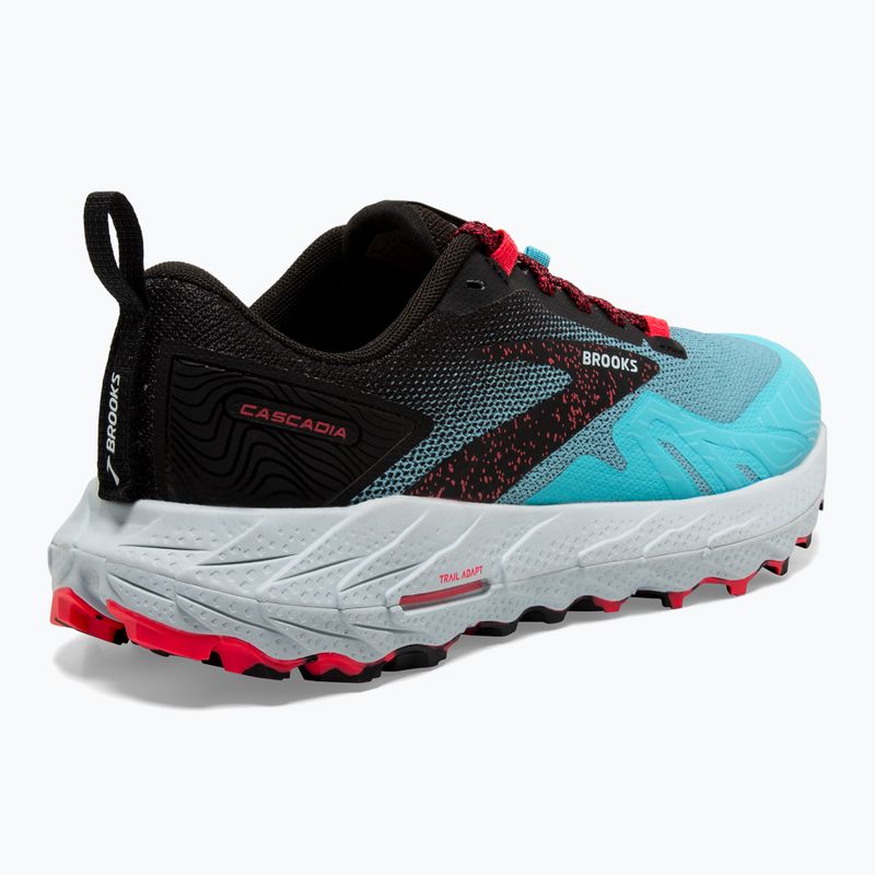 Brooks Cascadia 17 Damen Laufschuhe bluefish/schwarz/diva pink 10