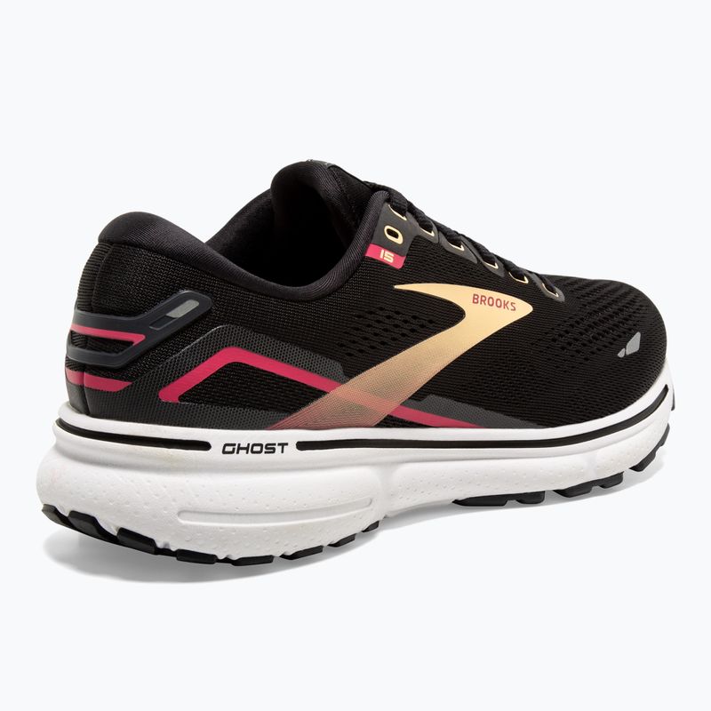 Brooks Ghost 15 Damen Laufschuhe schwarz/orange/himbeere 10