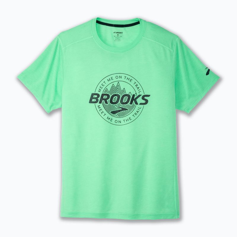 Herren Brooks Distance 3.0 hypergrün/brooks Trailrunning Shirt 2