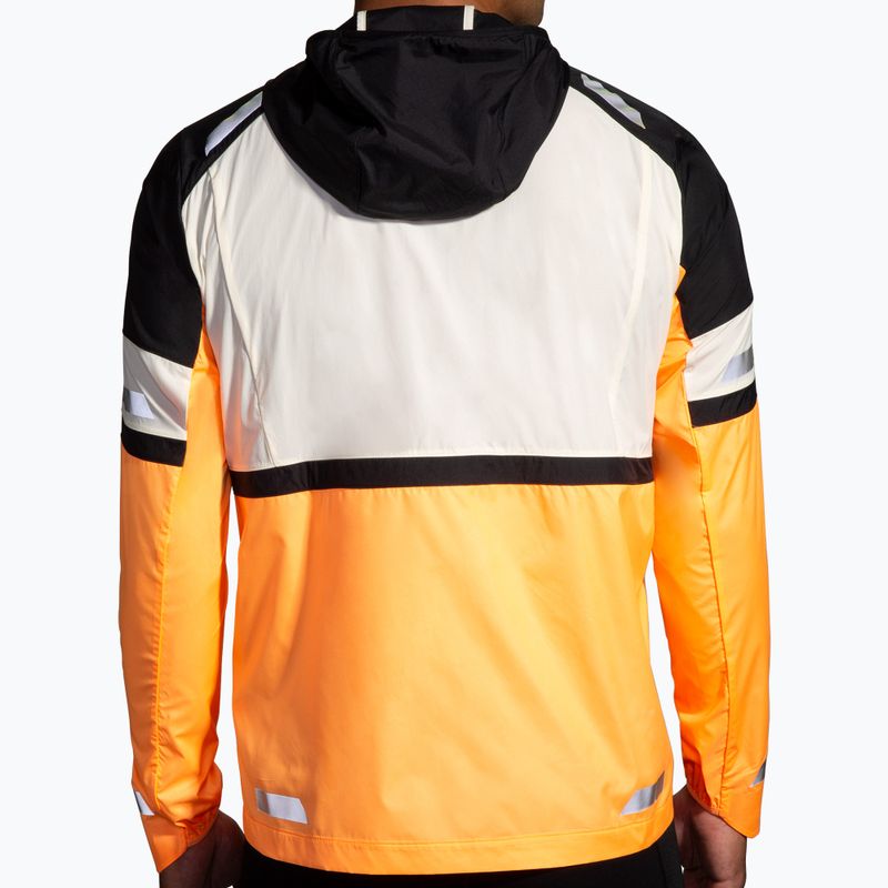 Brooks Run Visible 2.0 Herren Laufjacke ecru/fluoro flash/schwarz 2