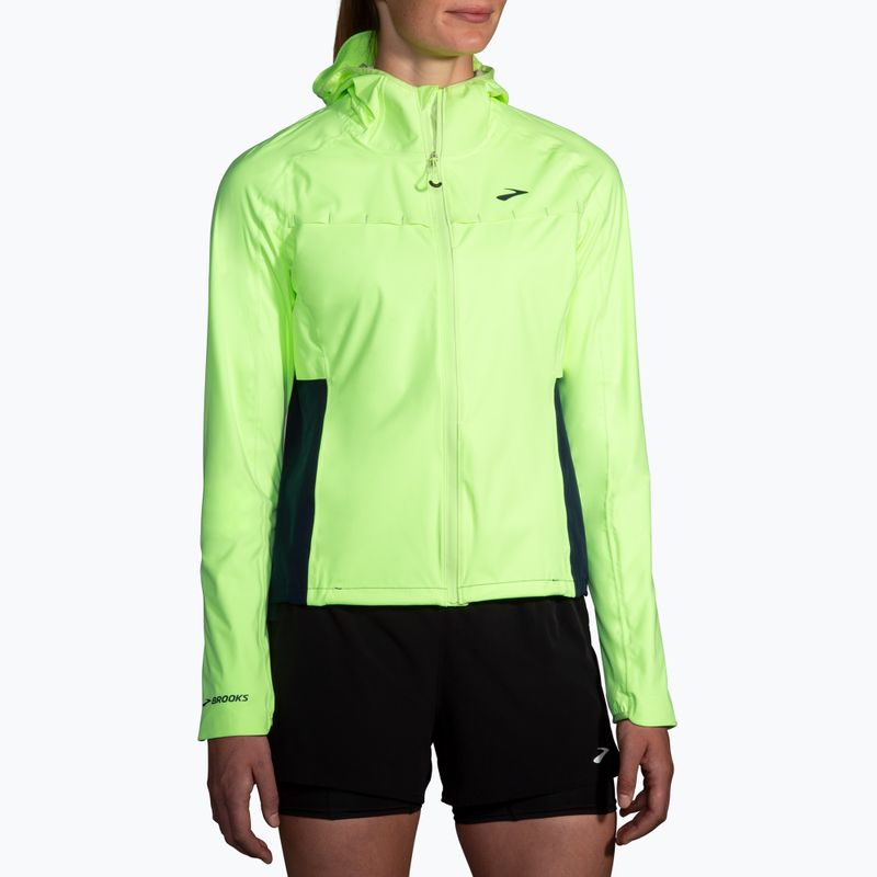 Brooks High Point Waterproof Damen Laufjacke lime/navy