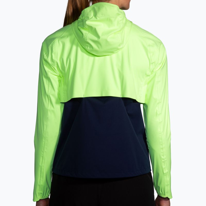 Brooks High Point Waterproof Damen Laufjacke lime/navy 2