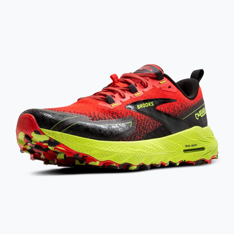 Brooks Cascadia 18 Herren Laufschuhe blau Kirschtomate/Limette/Schwarz 8