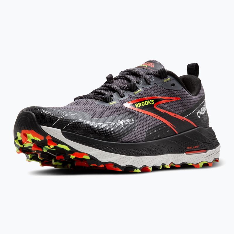 Brooks Cascadia 18 GTX Herren Laufschuh blackened pearl/schwarz/tomato 12