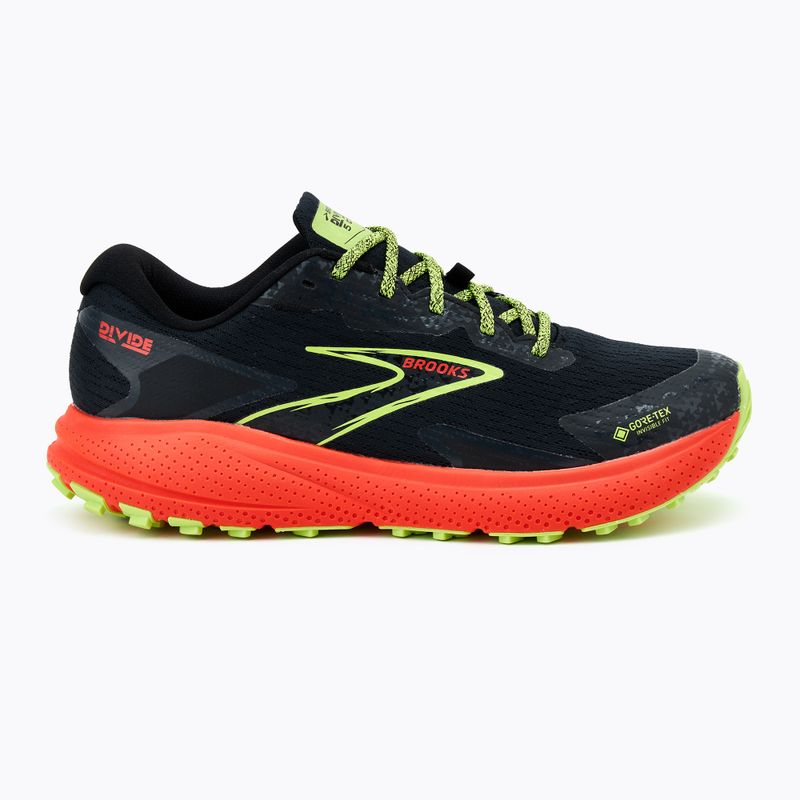 Brooks Divide 5 GTX Herren Laufschuhe schwarz/kirsche/lime 2