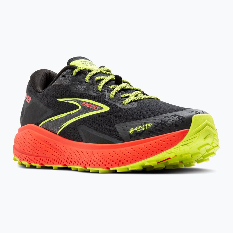 Brooks Divide 5 GTX Herren Laufschuhe schwarz/kirsche/lime 8