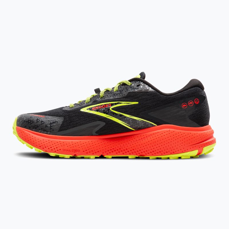 Brooks Divide 5 GTX Herren Laufschuhe schwarz/kirsche/lime 10