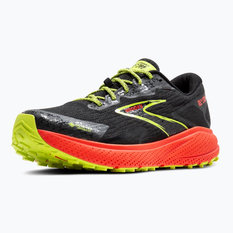 Brooks Divide 5 GTX Herren Laufschuhe schwarz/kirsche/lime 12