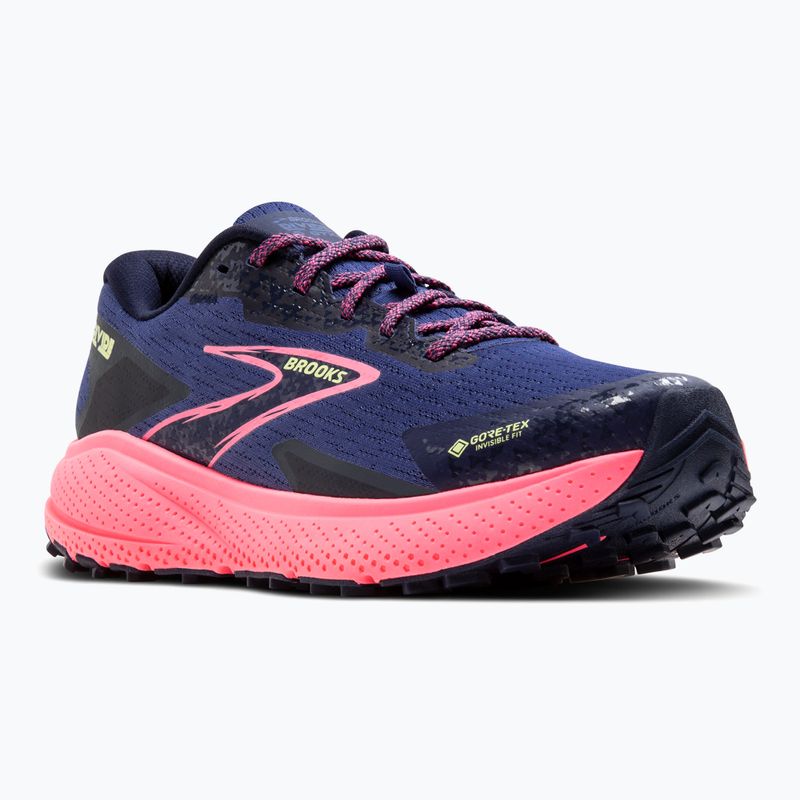 Brooks Divide 5 GTX Damen Laufschuhe grau blau/pink/lime 8