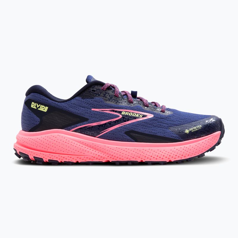 Brooks Divide 5 GTX Damen Laufschuhe grau blau/pink/lime 9