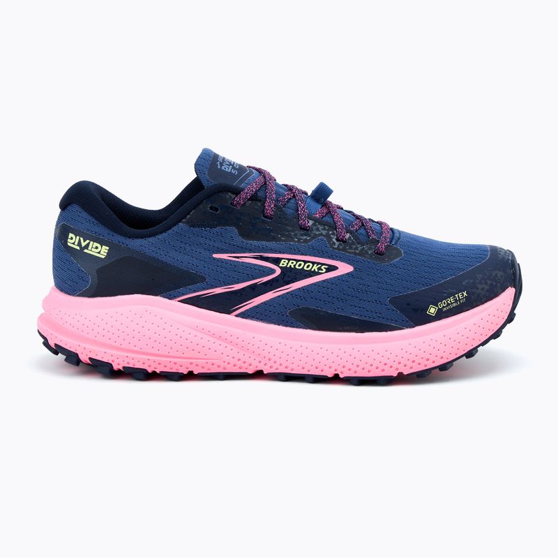 Brooks Divide 5 GTX Damen Laufschuhe grau blau/pink/lime 2