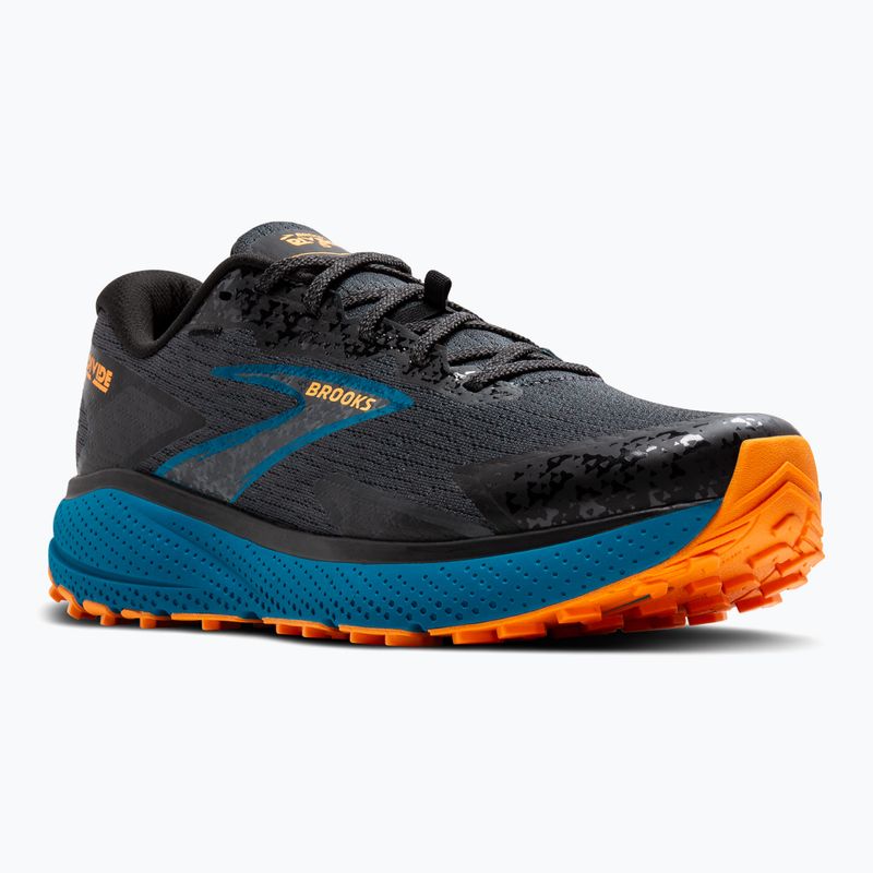 Brooks Divide 5 Herren Laufschuhe Ebenholz/blauer Saphir/orange 8