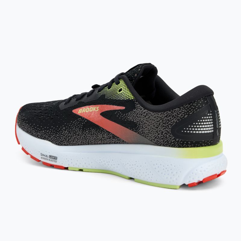 Brooks Ghost 16 GTX Herren Laufschuh schwarz/mandarinrot/grün 3