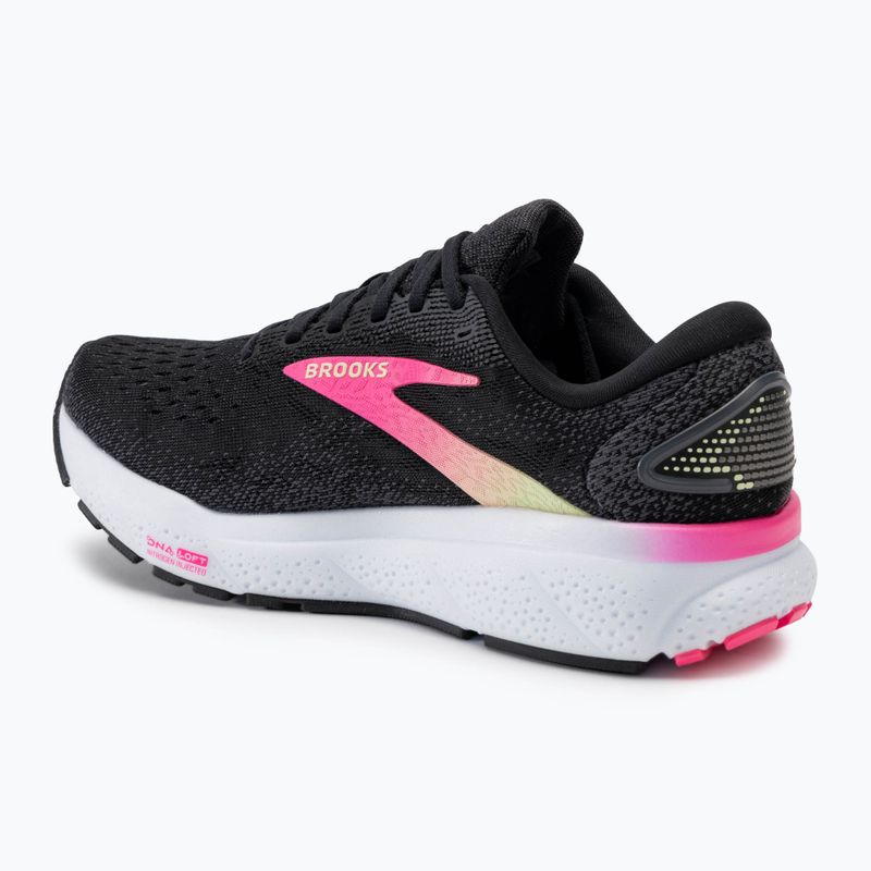 Brooks Ghost 16 Damen Laufschuhe schwarz/rosa/gelb 3