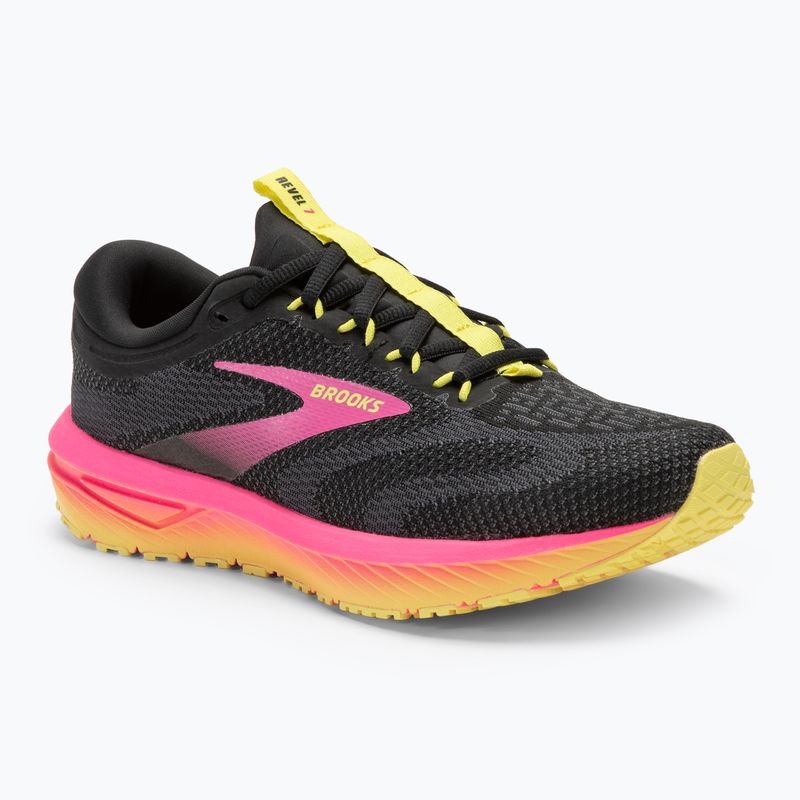 Brooks Revel 7 Damen Laufschuhe schwarz/rosa/lemon tonic