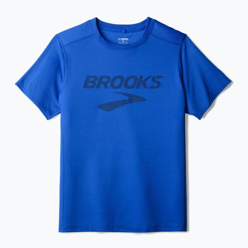 Brooks Distance 3.0 Herren Laufshirt neo blau/Brooks Logo 5