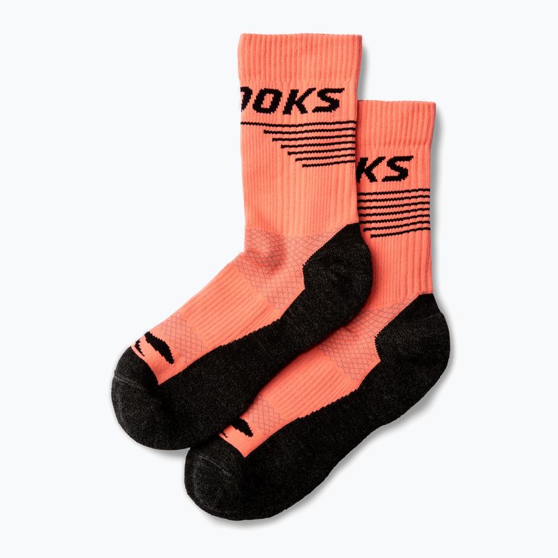 Brooks High Point Crew neo ember Socken 5