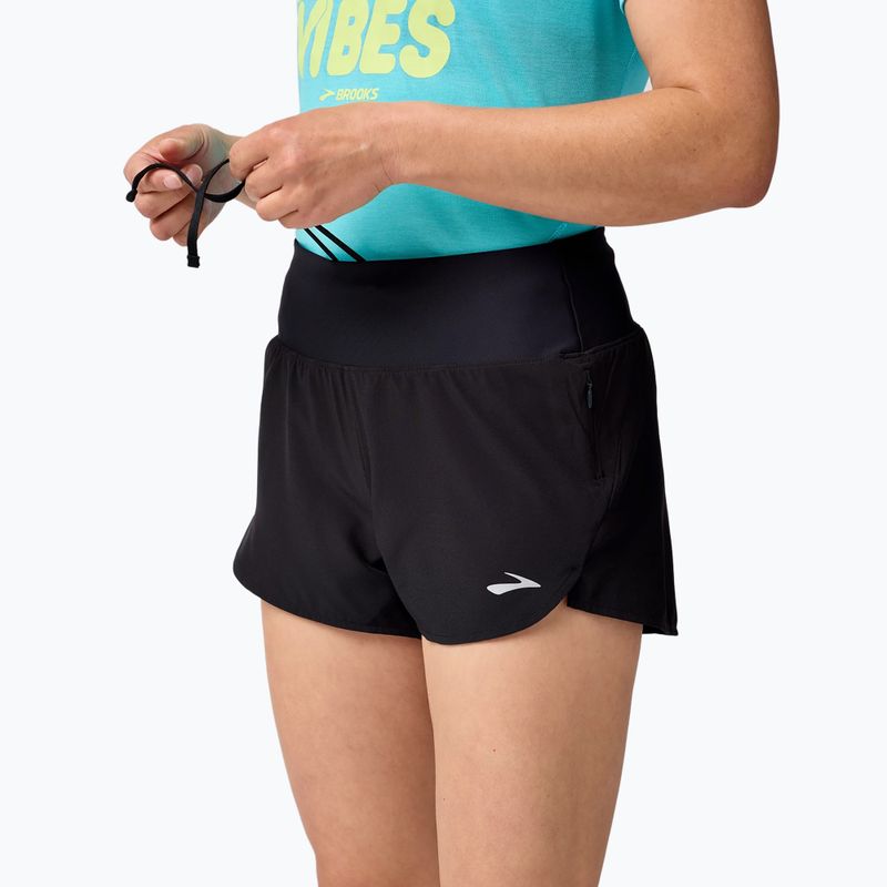 Damen Laufshorts Brooks Chaser 3" 2.0 schwarz 3