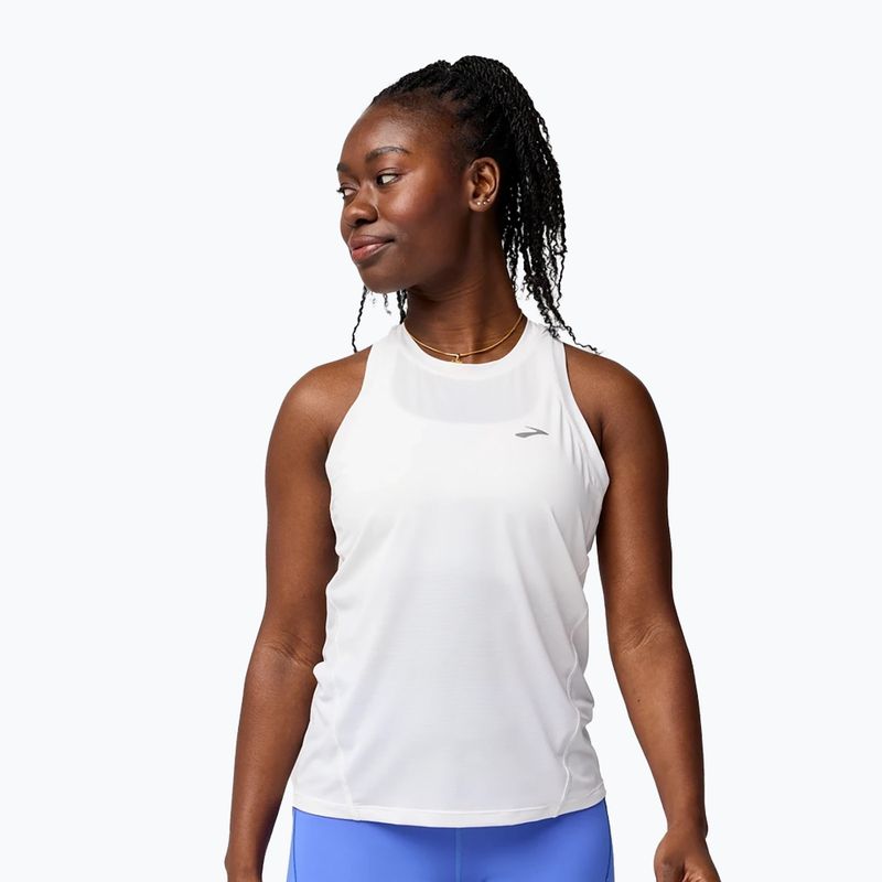 Damen Lauftank Top Brooks Sprint Free Tank 3.0 weiß