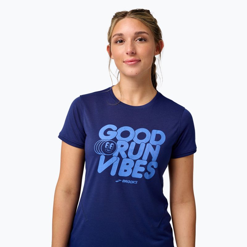 Laufshirt Damen Brooks Distance 3.0 midnight/good run vibes 3