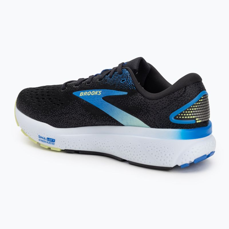 Laufschuhe Herren Brooks Ghost 16 black/cobalt/neo yellow 3