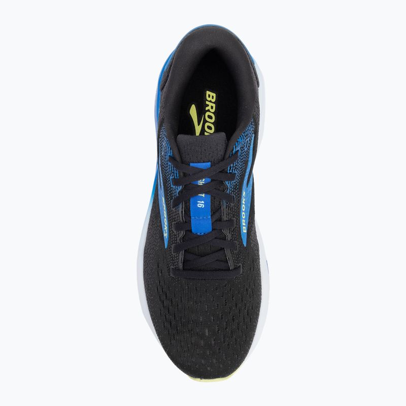 Laufschuhe Herren Brooks Ghost 16 black/cobalt/neo yellow 5