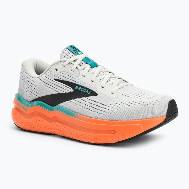 Brooks Ghost Max 2 Herren Laufschuhe Austernpilz/Orange/Teal