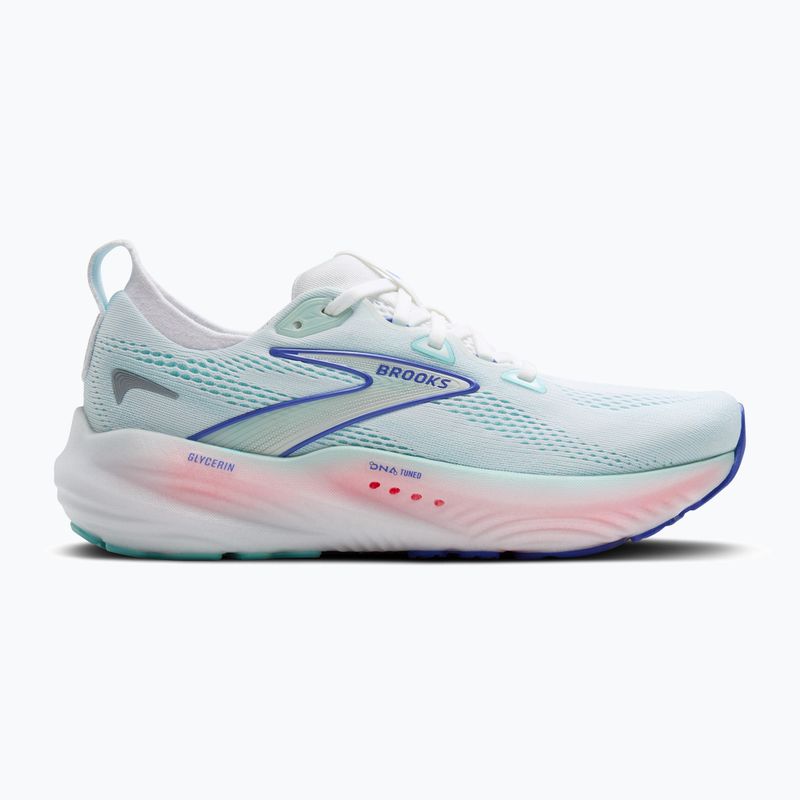 Laufschuhe Damen Brooks Glycerin 22 wide fit white/limpet shell/amPaaro blue 9