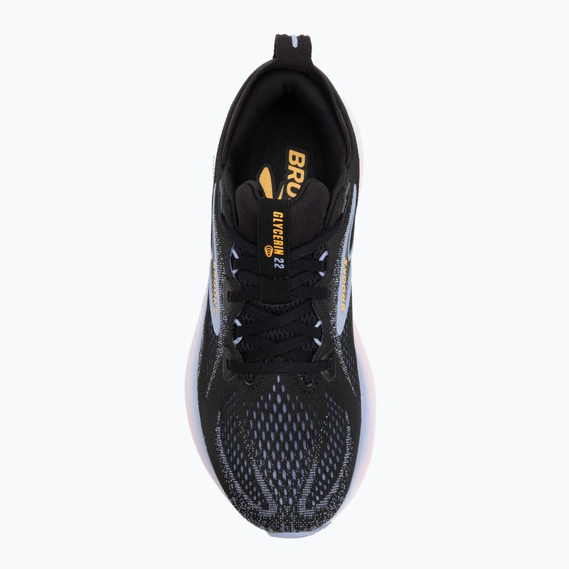 Laufschuhe Damen Brooks Glycerin 22 black/blue heron/orange 5