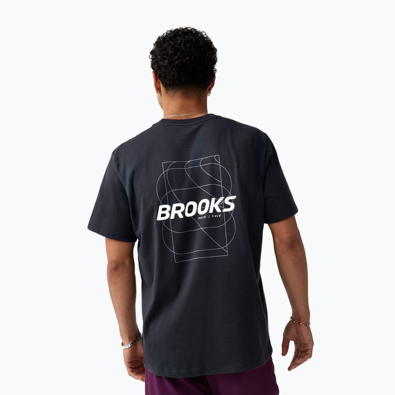 Brooks Graphic Herren Laufshirt black/white/slate grey 2