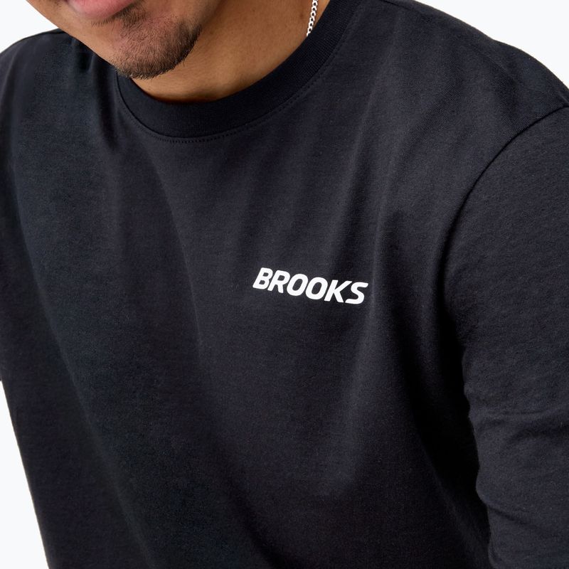 Brooks Graphic Herren Laufshirt black/white/slate grey 3