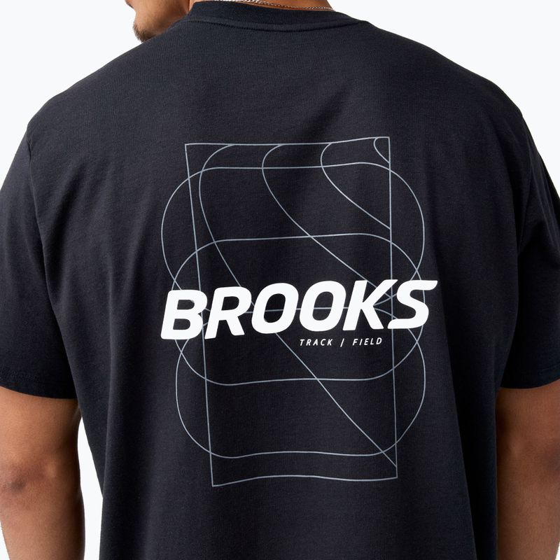 Brooks Graphic Herren Laufshirt black/white/slate grey 4